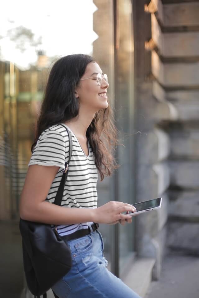 Female student smiling.