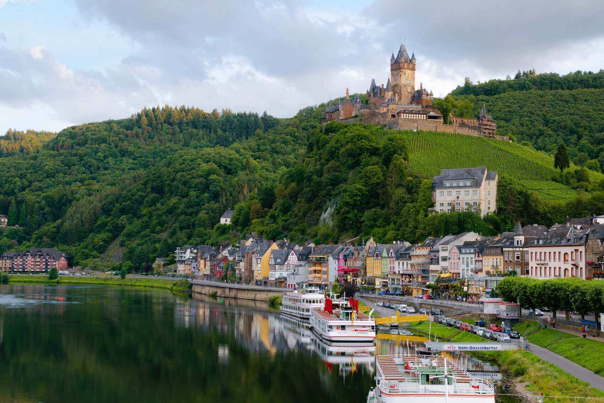 Houses facing the lake in Germany.