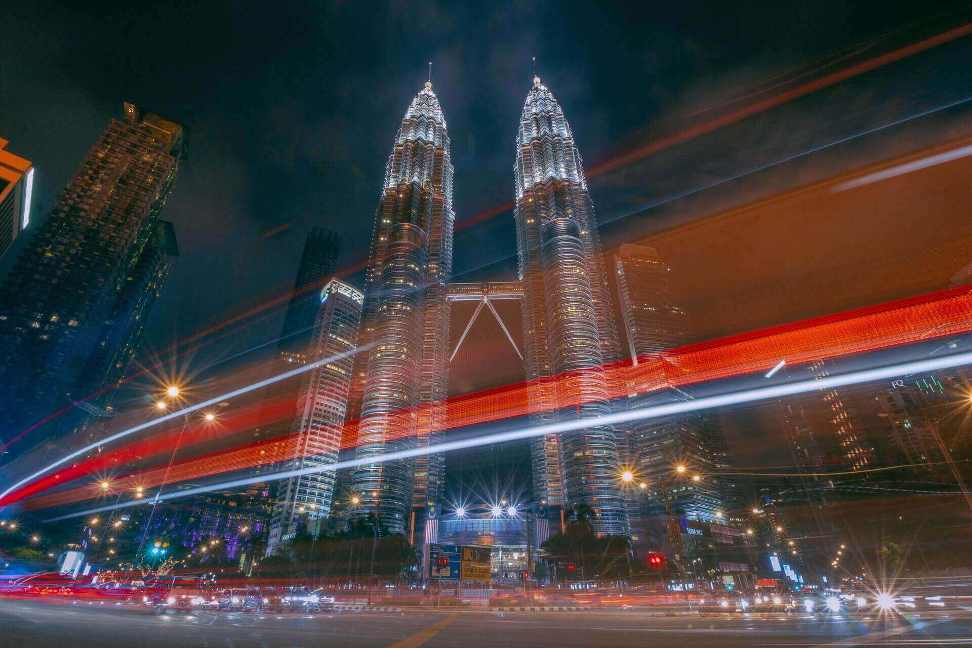 Petronas Twin Towers in Kuala Lumpur, Malaysia.