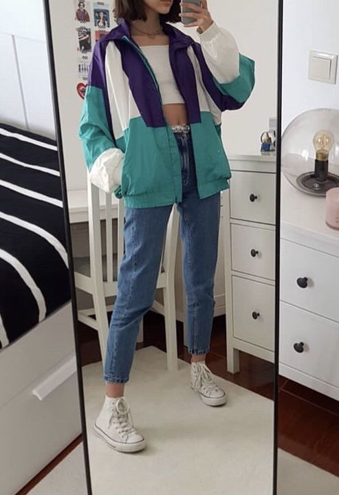 Vintage jackets are a common find when thrifting clothes.