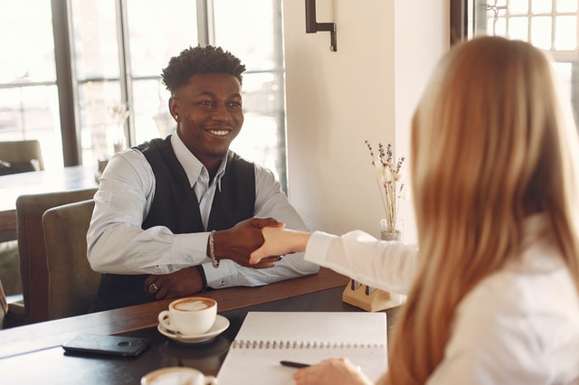 Student interviewing before getting his offer letters.