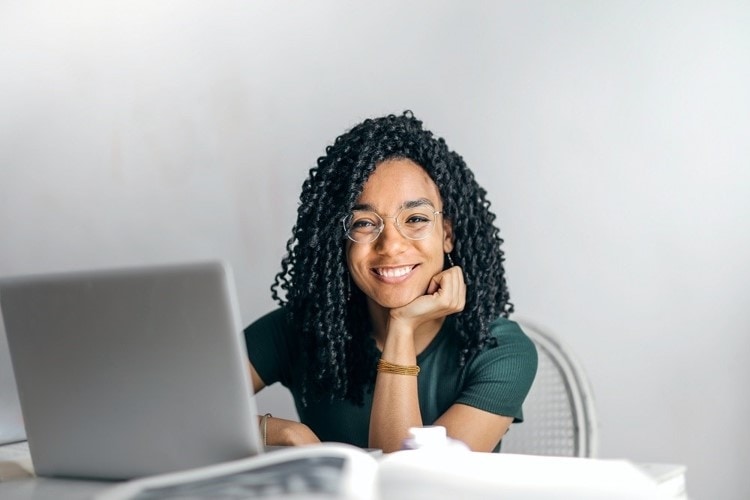  Study abroad counsellor smiling. 